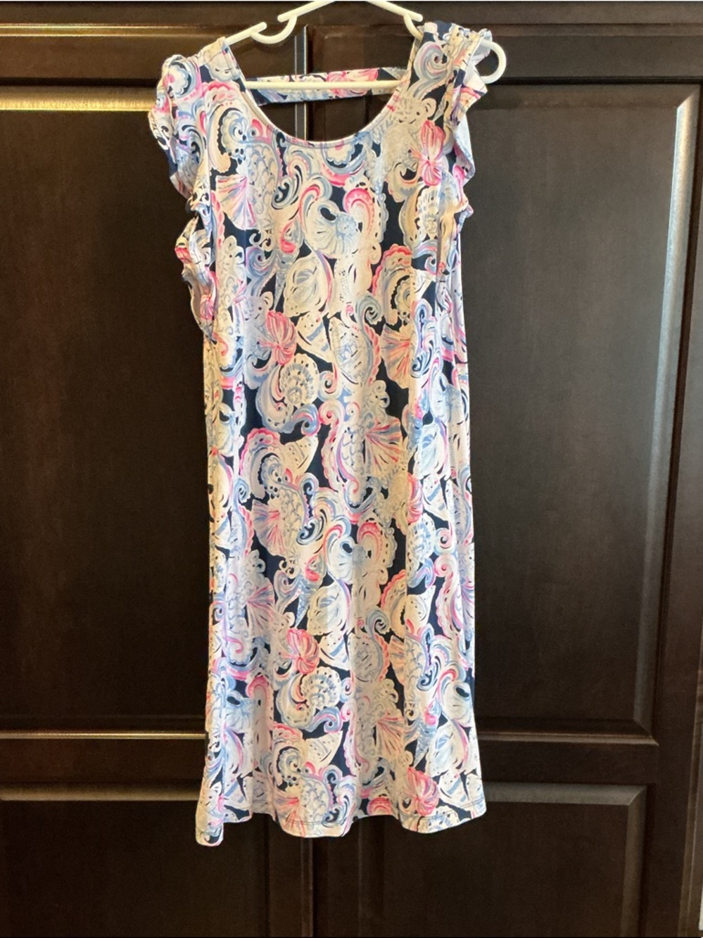 Lilly Pulitzer Navy Pink White Paisley Dress